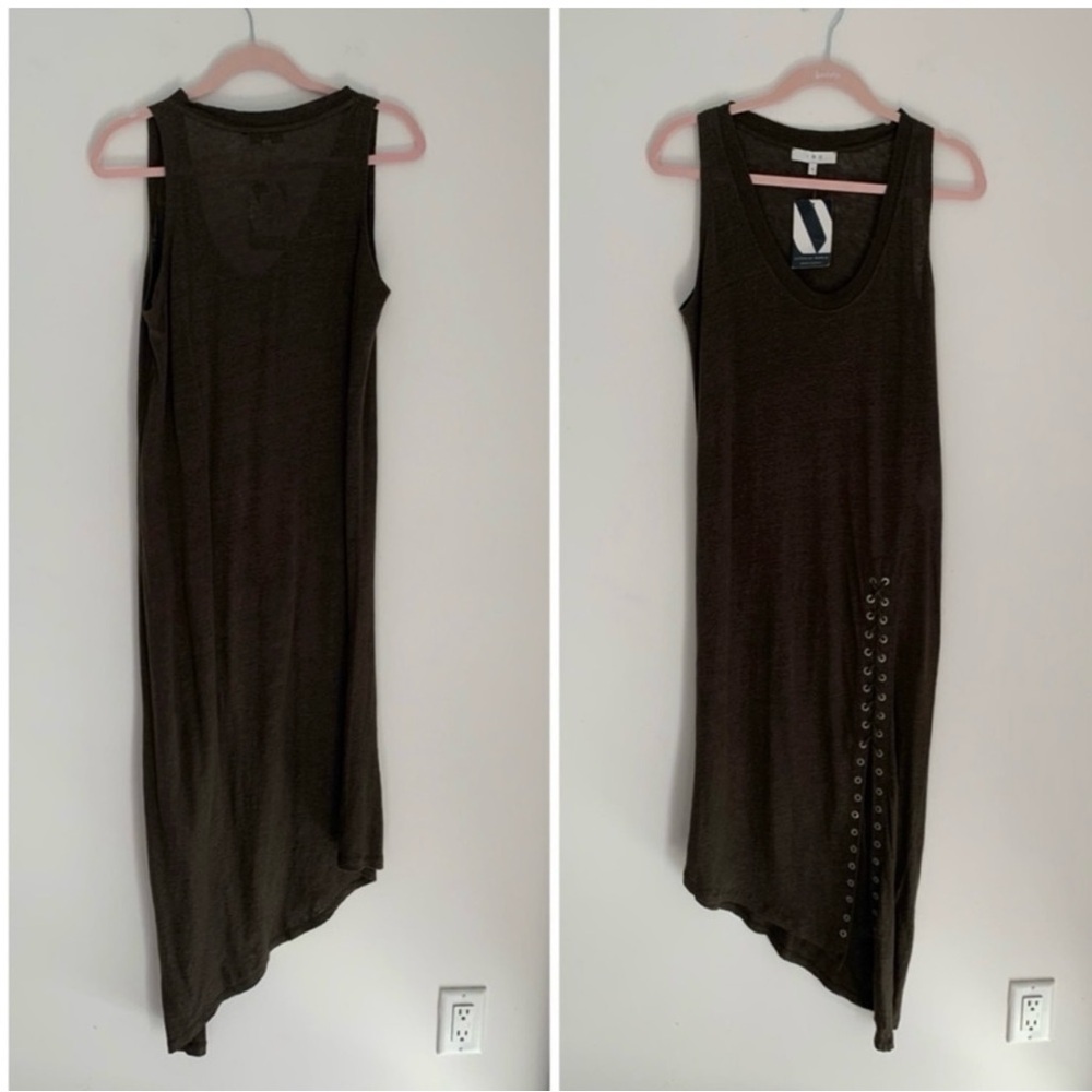 IRO Asymmetrical Grommet Detail Tank Dress – Size Small, NWT 100% linen - Picture 9 of 9